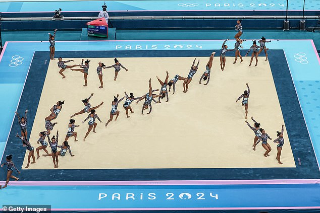 Team United States' Simone Biles will compete in the floor exercise on Sunday in Paris