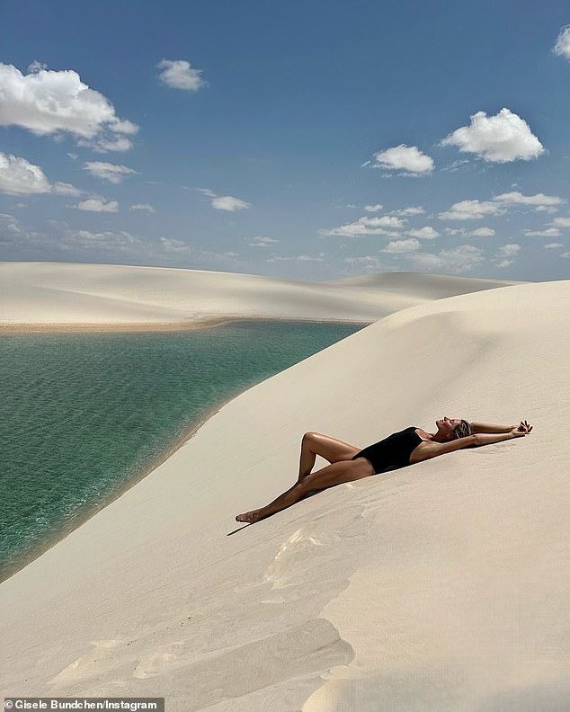 Gisele took a helicopter from nearby São Luís–Marechal Cunha Machado International Airport to the 380,000-hectare national park, which is located in the Maranhão state in northeastern Brazil