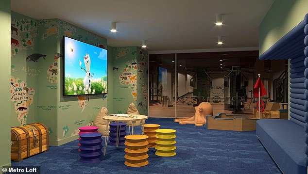 For residents with young families, a children's playroom is also available