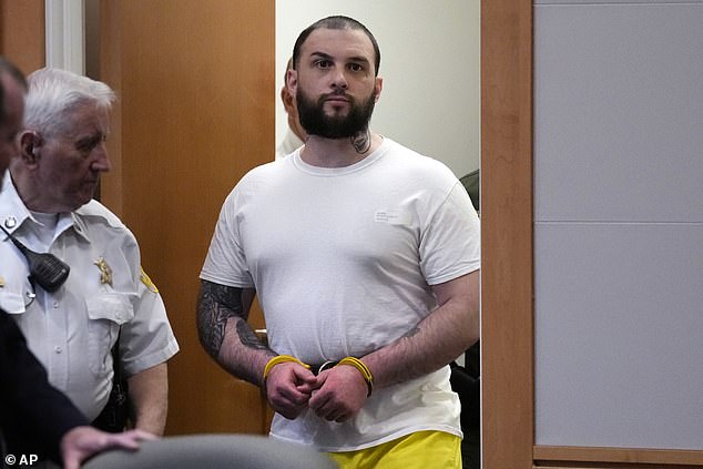 Her murderous father, Adam Montgomery (pictured), 34, was sentenced to 45 years to life for the 2019 murder