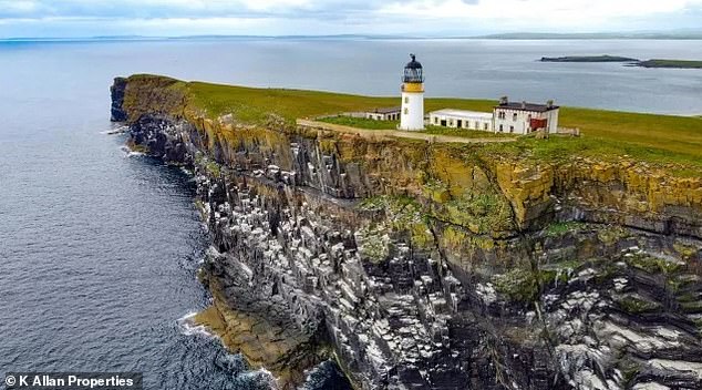 The buildings are located on Copinsay, one of Scotland's Orkney Islands, an uninhabited island measuring just 0.28 square miles