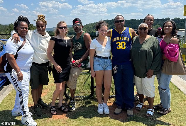 After the heartbreaking news, Sydney (pictured with members of her biological family) decided to go on a hunt to find out everything she could about her biological parents.