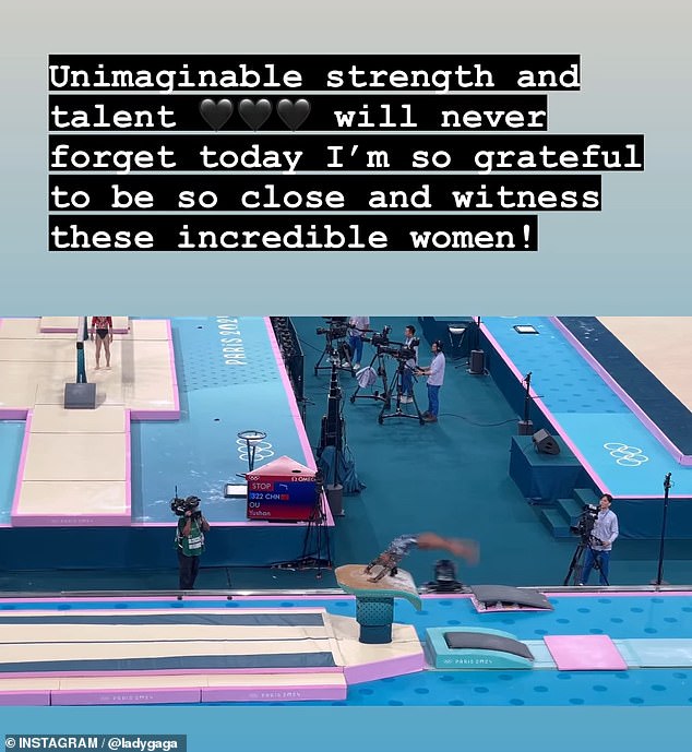 She also uploaded a glimpse of athletes competing in the gymnastics event of the Olympic Games this past weekend