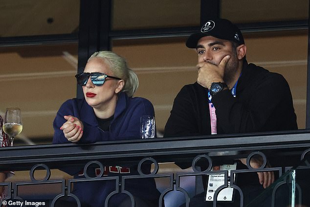 Also on Sunday, Lady Gaga seemingly confirmed that she was engaged to her boyfriend Michael Polansky - both of whom traveled to Paris for the Olympics; seen in Paris on Sunday