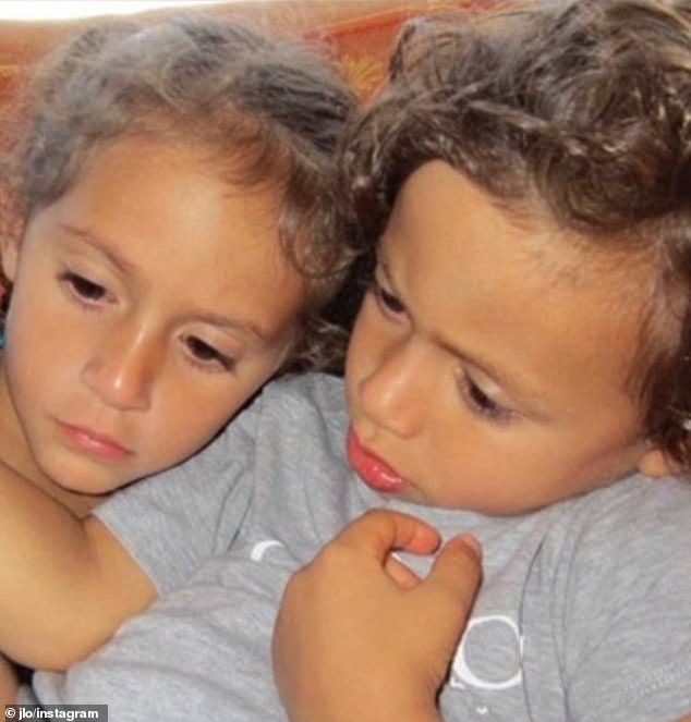 A third photo showed Emme and Max, who JLo shares with ex-husband Marc Anthony, cuddling up to each other when they were toddlers