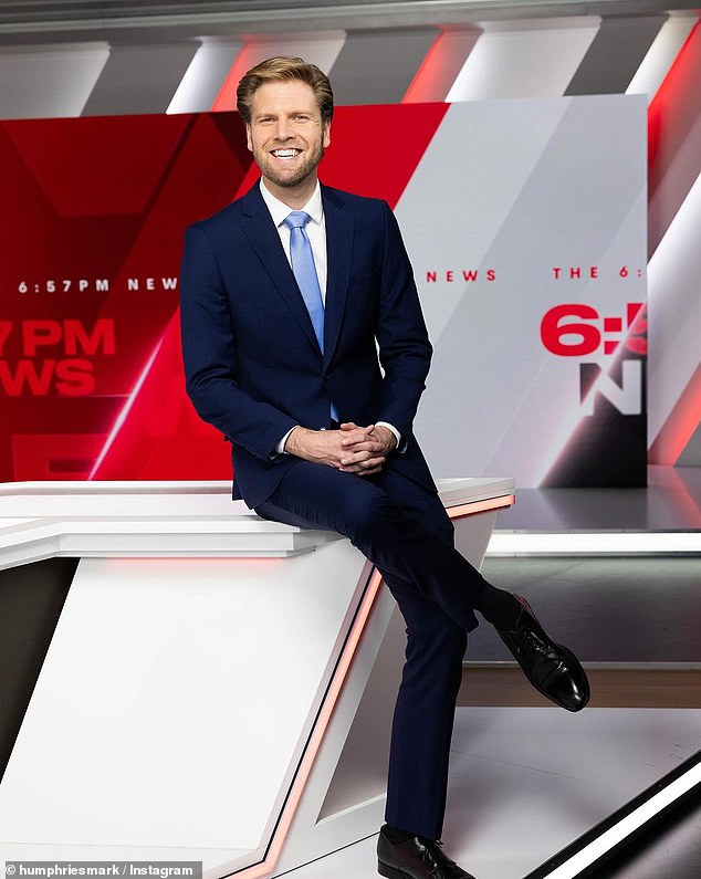 Mark Humphries (pictured) has told how he is gaining new fans worldwide on social media after he took a dig at Donald Trump in a recent segment on Friday night's Seven news bulletin