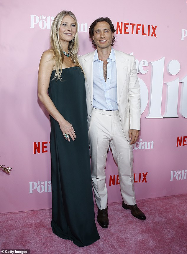 She married writer and producer Brad, 53, in 2018 after they met on the set of Glee, which he co-created with Ryan Murphy (pictured together in 2019).