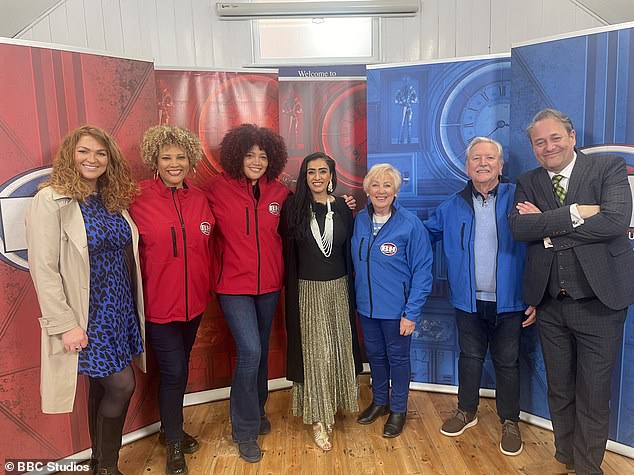 Irita, left, who now owns an auction house, helps families find the best possible price for their excavated goods at auction (pictured on Bargain Hunt)