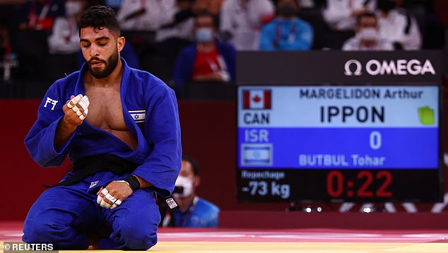 Butbul (above) was given a walkover after Dris missed the weight class in the men's -73kg category