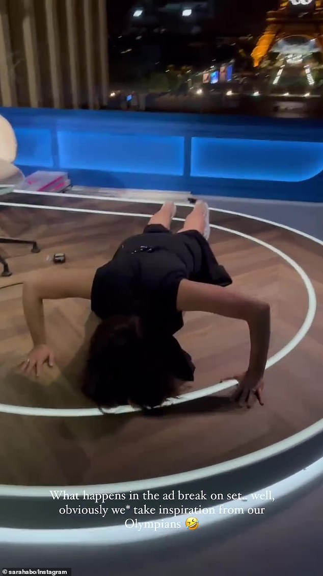 Today Star Sarah Abo Shows Off Her Pushup Skills While Cohost Karl