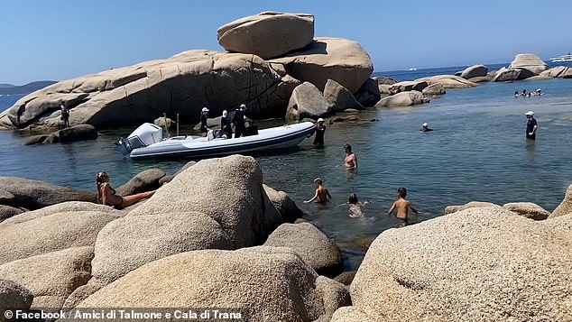 Footage taken by disgruntled beachgoers captured the moment authorities intervened to stop the impromptu party