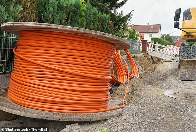 This technology was tested on standard fiber optic cables, meaning networks could be upgraded without having to lay new cables underground (stock image)