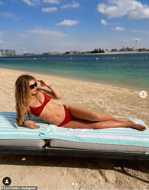 Lexi looked the spitting image of her mother Amanda on Wednesday when she shared a new photo in a bikini