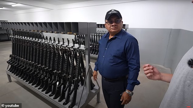 “We haven't had any escape attempts or any disorder in the prison so far,” a security guard told YouTube content creator Nick Shirley as he displayed a giant hidden armory designed to combat rioters.