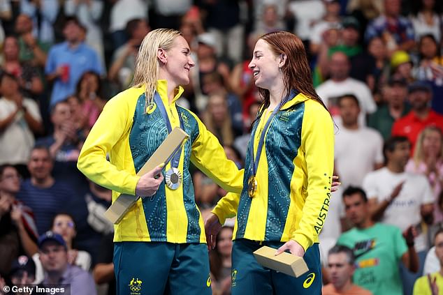 Titmus was overjoyed for her compatriot, who said after the race that she used the pressure of beating the world record holder as fuel to overcome her nerves