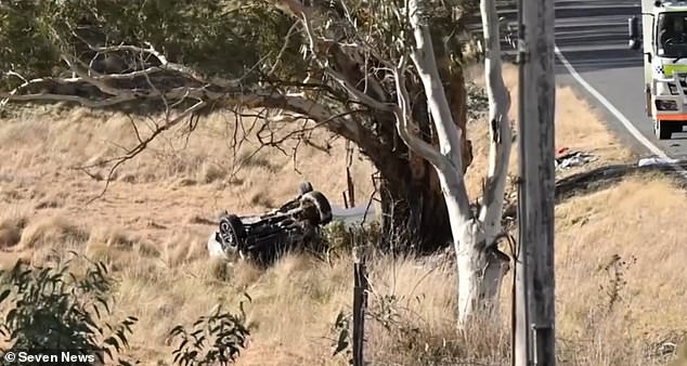 Two women and a man were killed when the vehicle left the road and overturned near Tarago