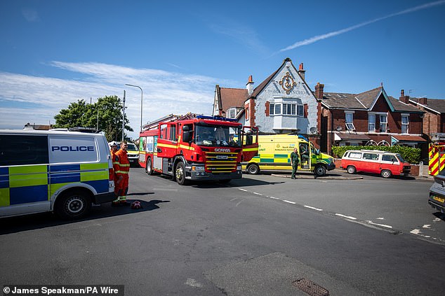 Police, fire brigade and ambulance personnel were all seen on site this afternoon