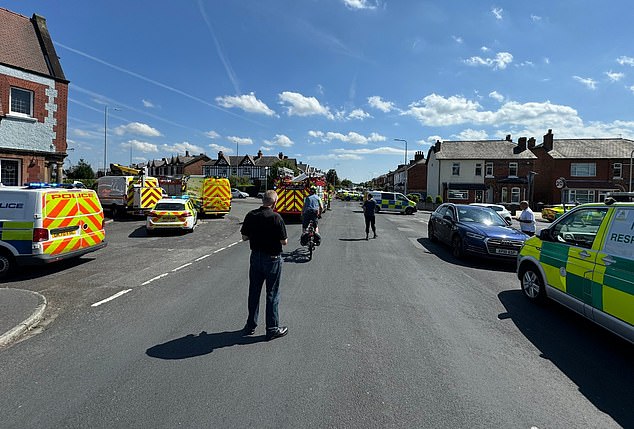 Armed police officers have arrested a man and seized a knife following the attack which left several people injured in Southport, Merseyside