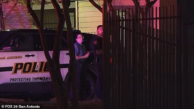 Officers responded to a report of domestic violence in San Antonio around 3 a.m. Sunday