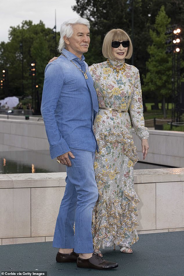 The 61-year-old Elvis director was photographed with Vogue editor-in-chief Anna Wintour as the pair attended the Prelude To The Olympics event at Foundation Louis Vuitton in Paris