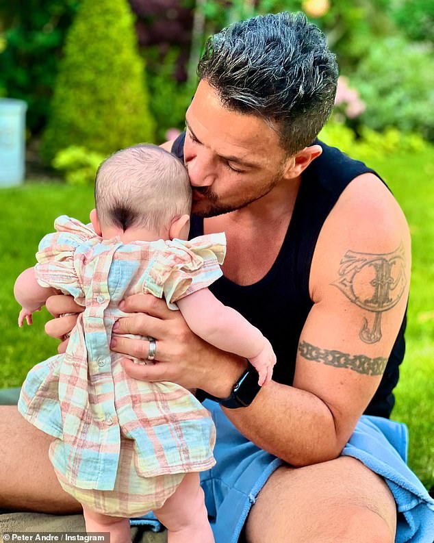 The pop star recently shared an adorable snap of himself posing with his baby daughter and joking about the bushy hair on the back of her head