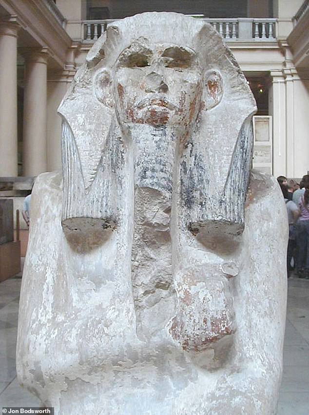 The Pyramid of Djoser is believed to be the final resting place of King Djoser (pictured), an ancient Egyptian pharaoh and founder of the Old Kingdom