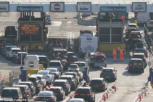 Dover is facing delays of up to 14 hours, with Kent County Council warning that traffic jams could be 'far worse' than the 23-mile (37-kilometre) long tailbacks expected in 2022