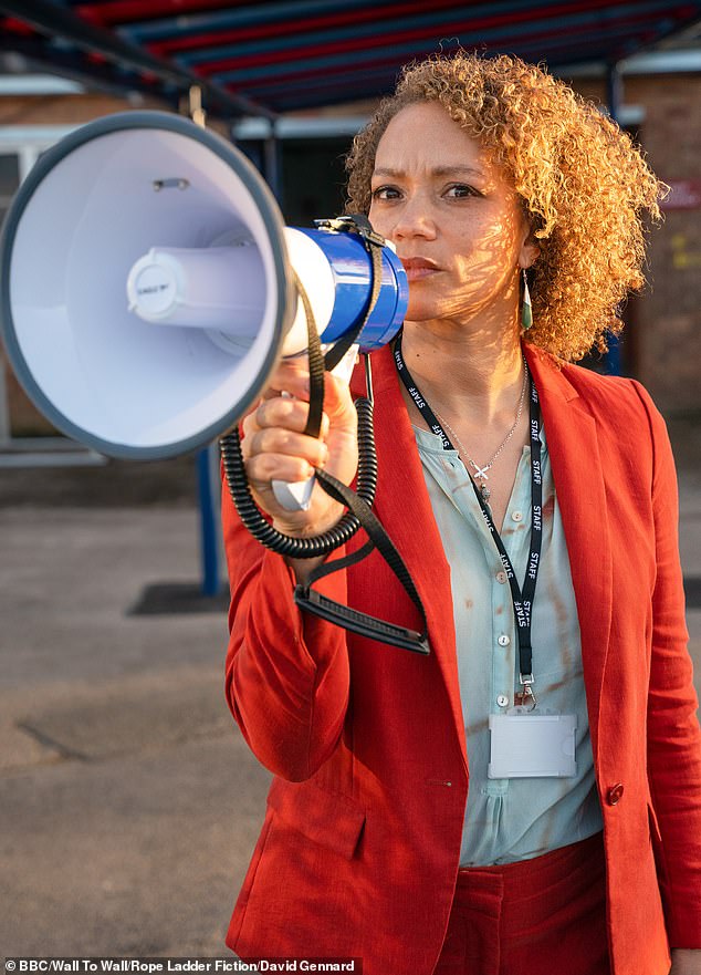 It raises questions among fans about what will happen to the school's current principal, Kim Campbell (pictured Angela Griffin)