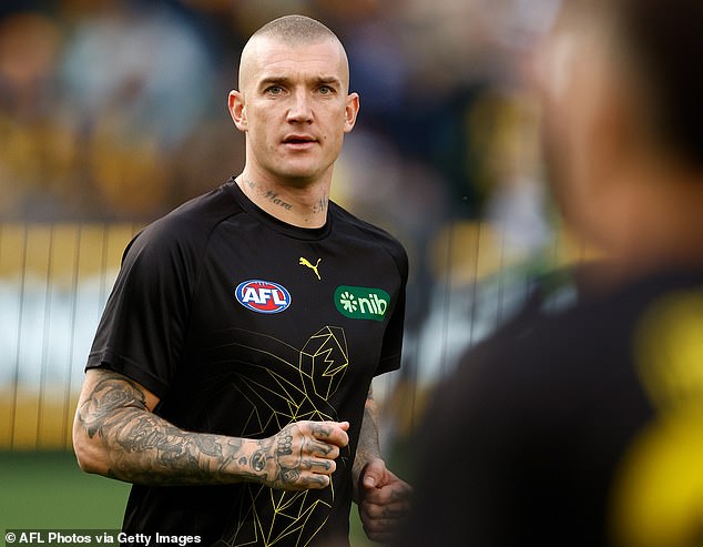 Martin is the uncle of Richmond Tigers superstar Dustin Martin (pictured)