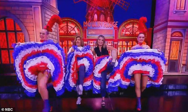 Hoda and Savannah got the chance to hang out with some cancan dancers from the Moulin Rouge stage show