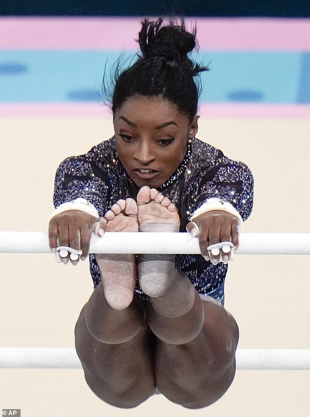 Simone was the best all-rounder with the highest scores on floor and vault, despite having a calf injury