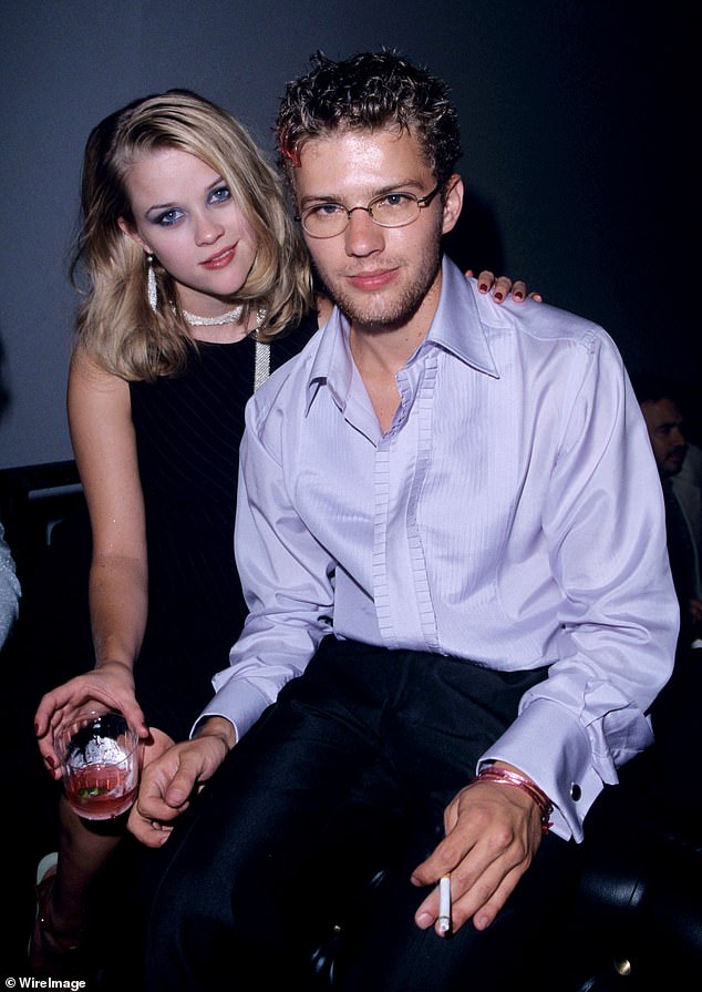 Reese and Ryan, who rose to fame for their roles in the 1999 romantic drama Cruel Intentions, split in 2008 after seven years of marriage; Pictured in 1998