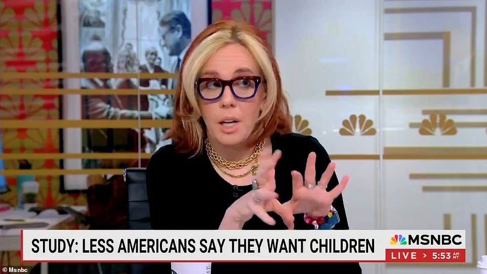 MSNBC host Jonathan Lemire noted that more Americans are choosing to remain childless by choice and that the resurgence of the 2021 comments has 