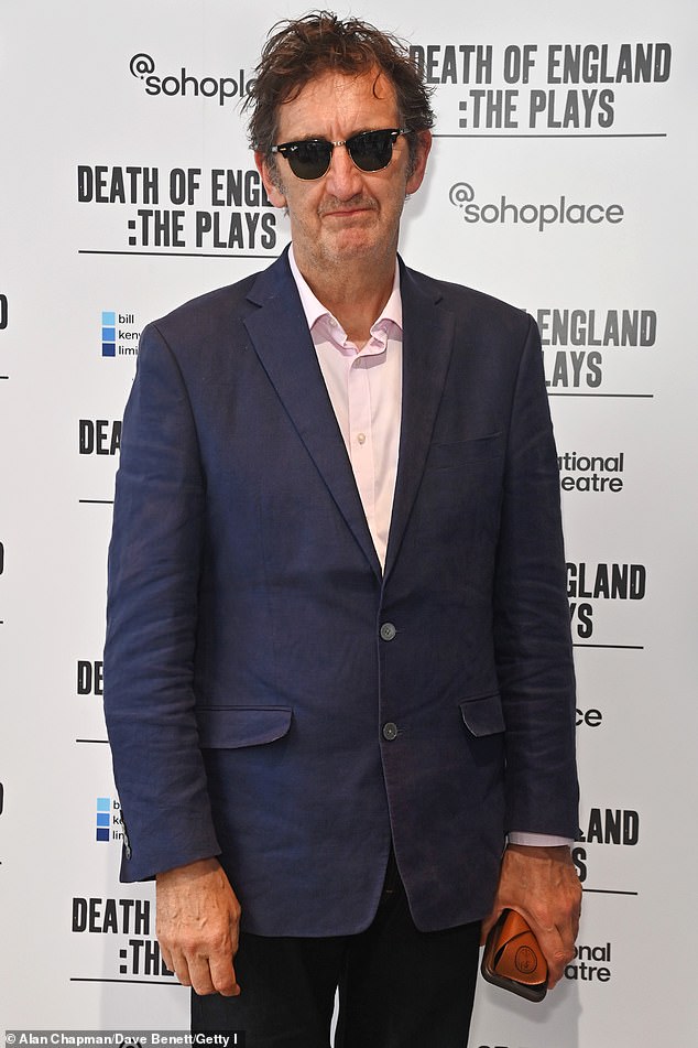 The 70-year-old Auf Wiedersehen, Pet star looked dapper at the event, wearing a navy jacket and black jeans