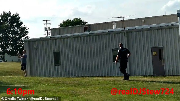 Footage shows police approaching the building where Crooks fired shots, minutes before he opened fire during the rally