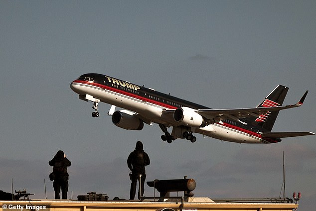 Trump's personal Boeing 757, dubbed 'Trump Force One,' has a similar color scheme to what he wants for the new Air Force One