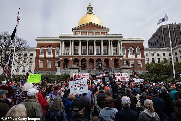 Hundreds of people gathered in Boston, Massachusetts, in May to demand an end to border crossings, sanctuaries and housing for undocumented immigrants.