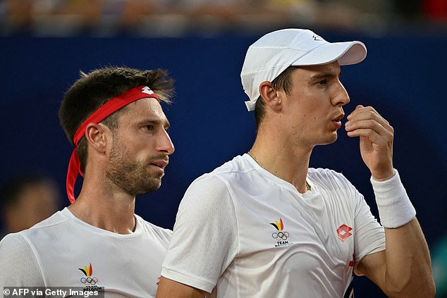 The Belgian duo led the match until a tiebreak, but narrowly missed out