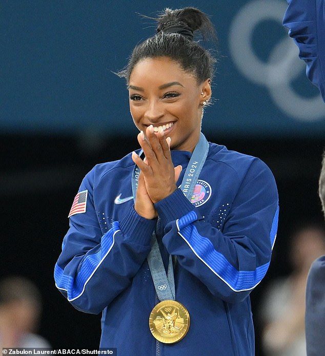 Biles made history by leading the US to a gold medal on Tuesday at the Paris Olympics