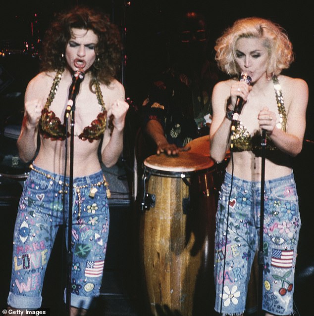 The pop star and the comedian became known as good friends in the 1980s when they both shared the stage in New York City; pictured at the Brooklyn Academy Of Music in 1989