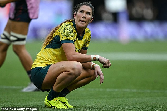 The soccer star is pictured seconds after her team suffered a last-minute loss to the US, missing out on a bronze medal