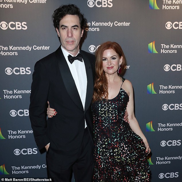 Wilson's accusations against Sacha Baron Cohen came shortly before he announced his split from actress wife Isla Fisher (pictured together in 2022)