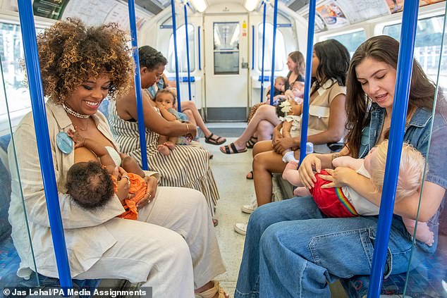 Elvie launched the campaign in March when they hung five giant inflatable balloons in London for Mother's Day