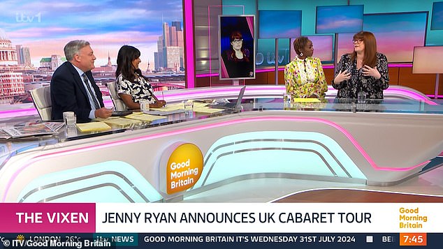 Jenny told presenters Ed Balls, Ranvir Singh and entertainment correspondent Scarlette Douglas: 'We brought the show to Edinburgh Fringe last year on a whim'