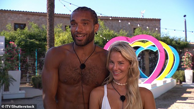 Grace was evicted from the villa just four days before the final, along with her partner Reuben Collins (both pictured)