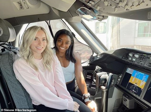 While they may not have been the best of friends, Biles and Skinner — pictured here together en route to the 2021 Tokyo Olympics — have known each other for quite some time