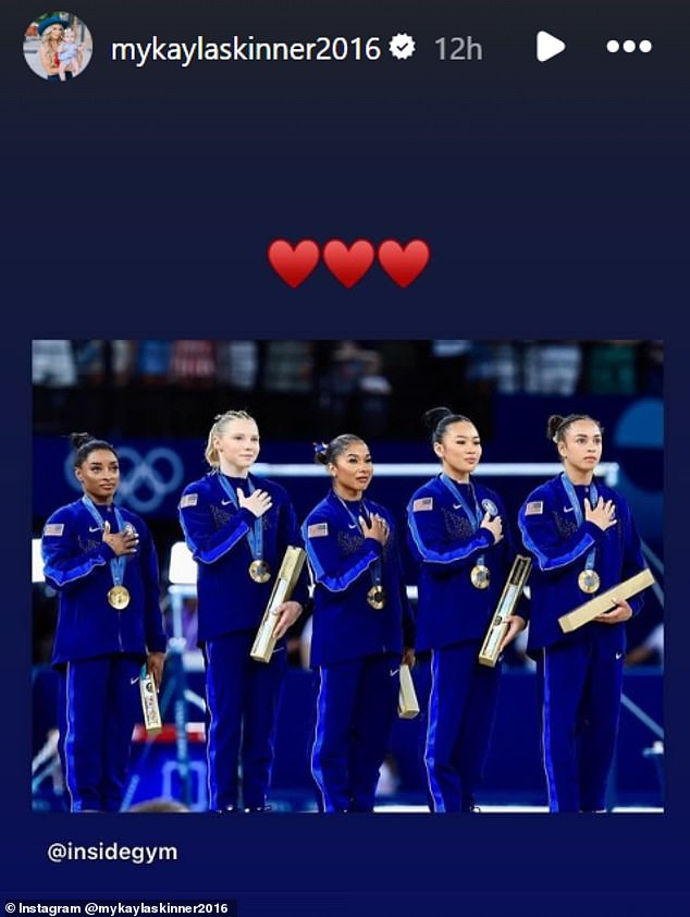 Skinner continued to congratulate the American team on social media after their success in Paris