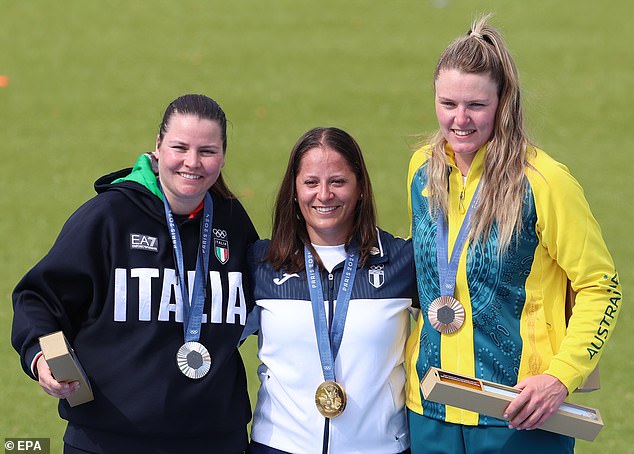 Elsewhere, Penny Smith (right) won bronze in the women's stair event final