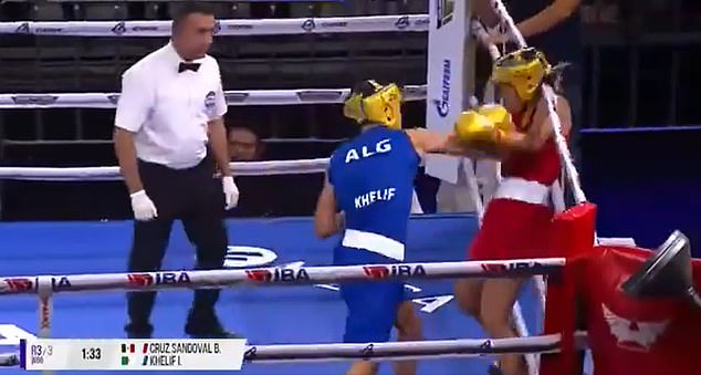 Footage has surfaced online of a boxer who was allowed to compete in the Olympics despite being rejected from the world boxing championship, brutally beating an opponent, raising concerns about the safety of female competitors.