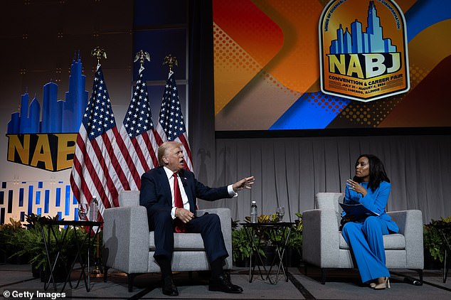 Donald Trump clashed with ABC's Rachel Scott during his interview at the National Association of Black Journalists